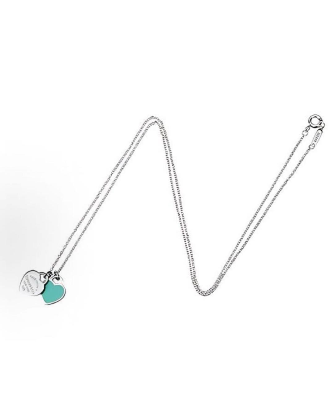 TIFFANY&CO Бирюзовое серебряное колье, фото 3