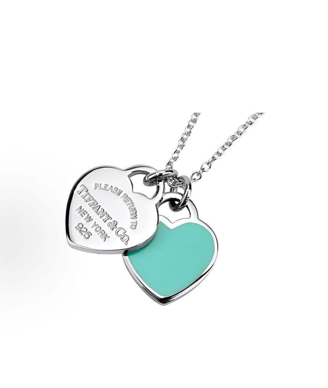 TIFFANY&CO Бирюзовое серебряное колье, фото 2