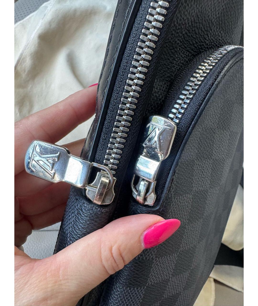 LOUIS VUITTON Серая канва сумка на плечо, фото 5
