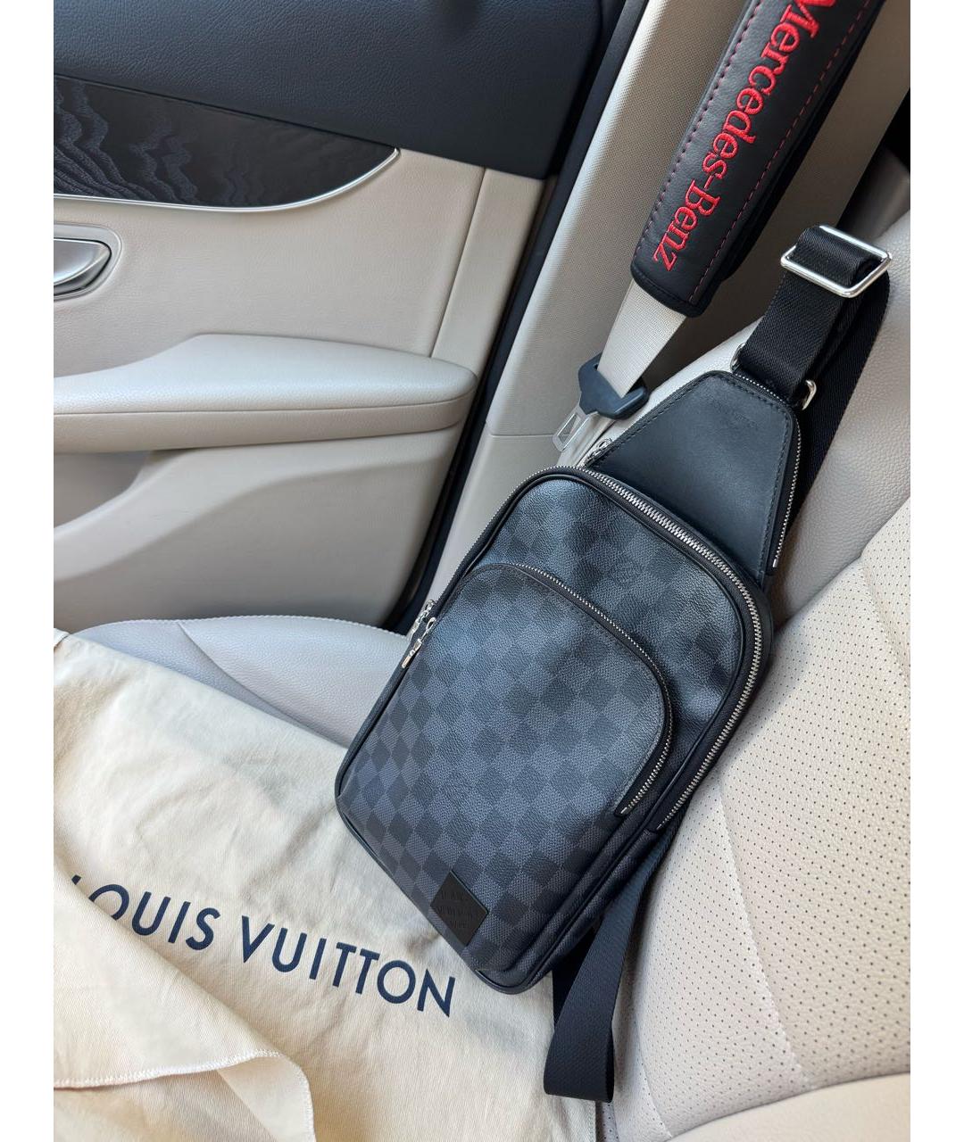 LOUIS VUITTON Серая канва сумка на плечо, фото 3