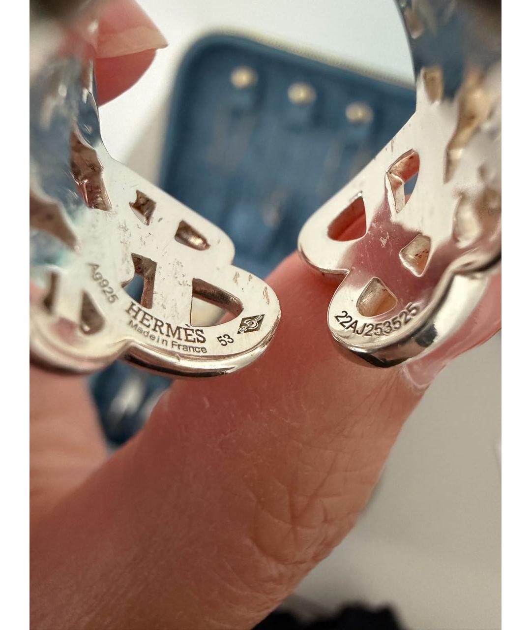 HERMES Серебряное серебряное кольцо, фото 2