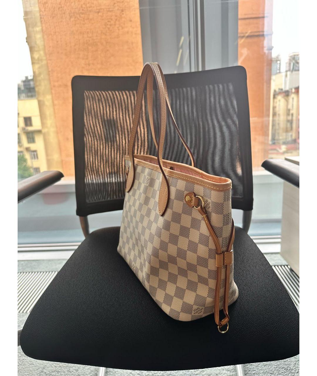 LOUIS VUITTON Белая канва сумка тоут, фото 2