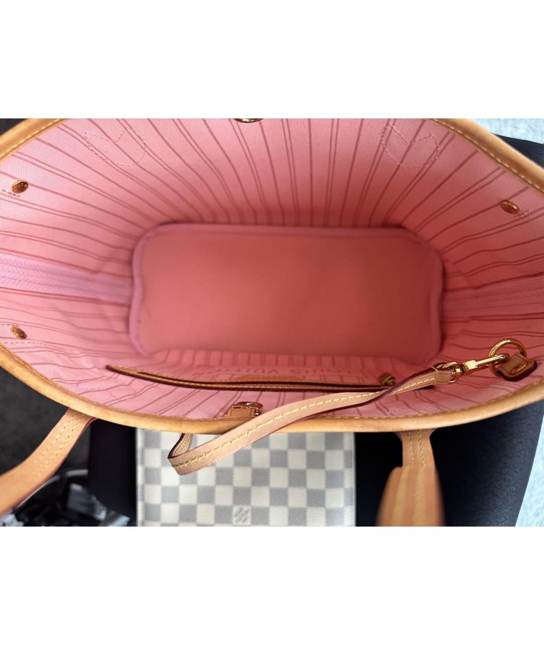 LOUIS VUITTON Белая канва сумка тоут, фото 4