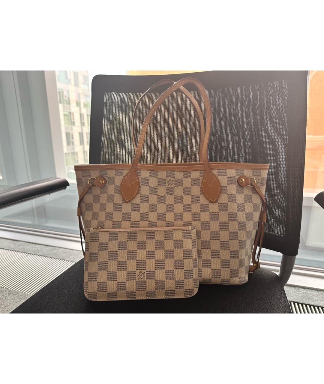 LOUIS VUITTON Белая канва сумка тоут, фото 8