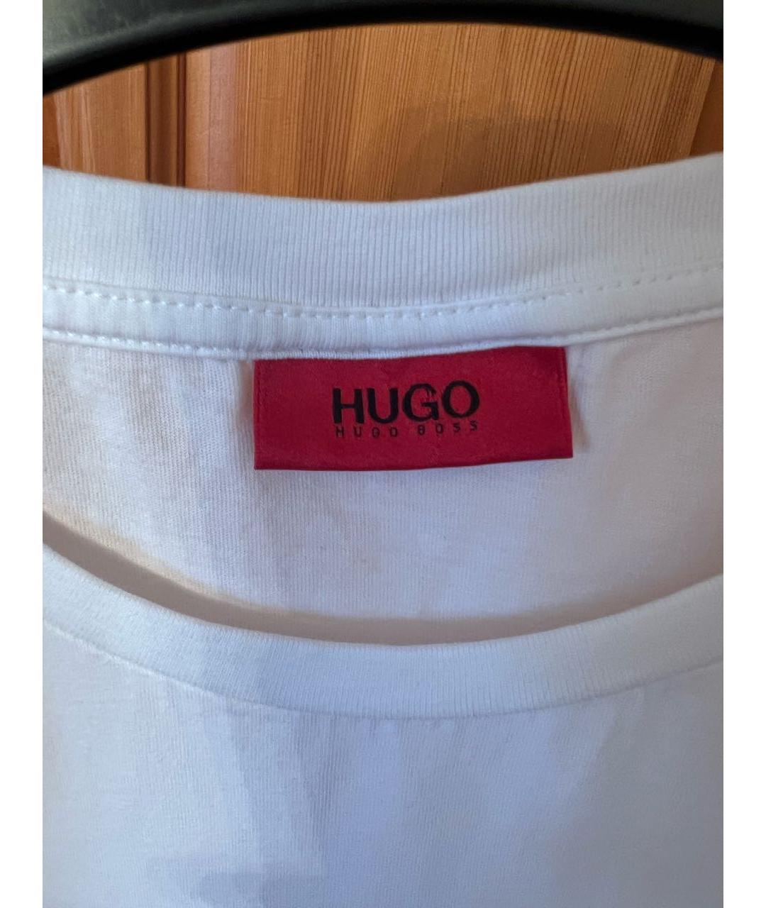 HUGO BOSS Белая хлопковая футболка, фото 3