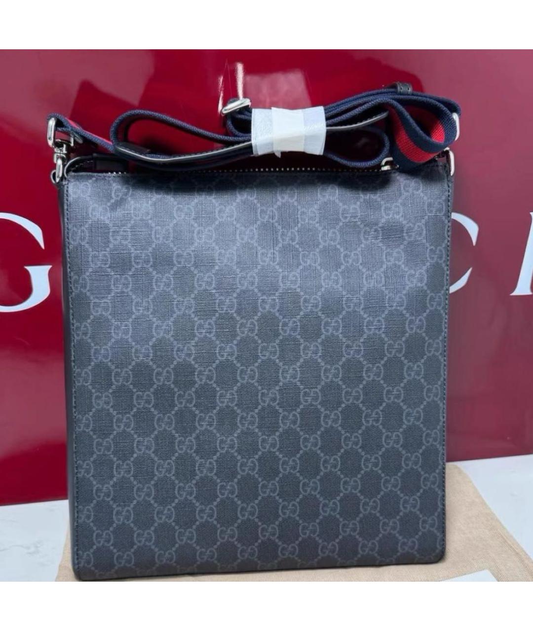GUCCI Антрацитовая канва сумка на плечо, фото 7