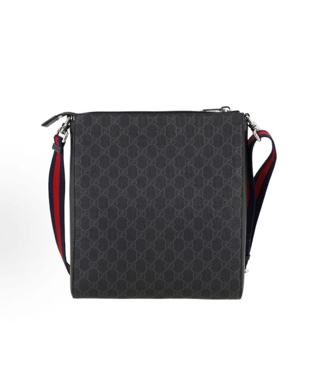 GUCCI Антрацитовая канва сумка на плечо, фото 3