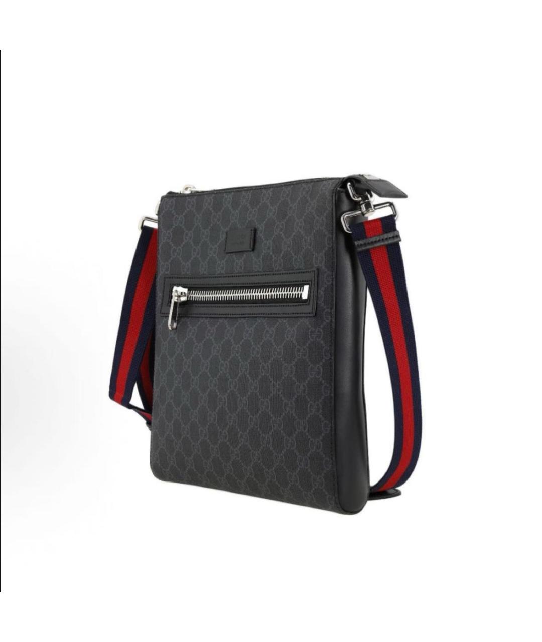 GUCCI Антрацитовая канва сумка на плечо, фото 2