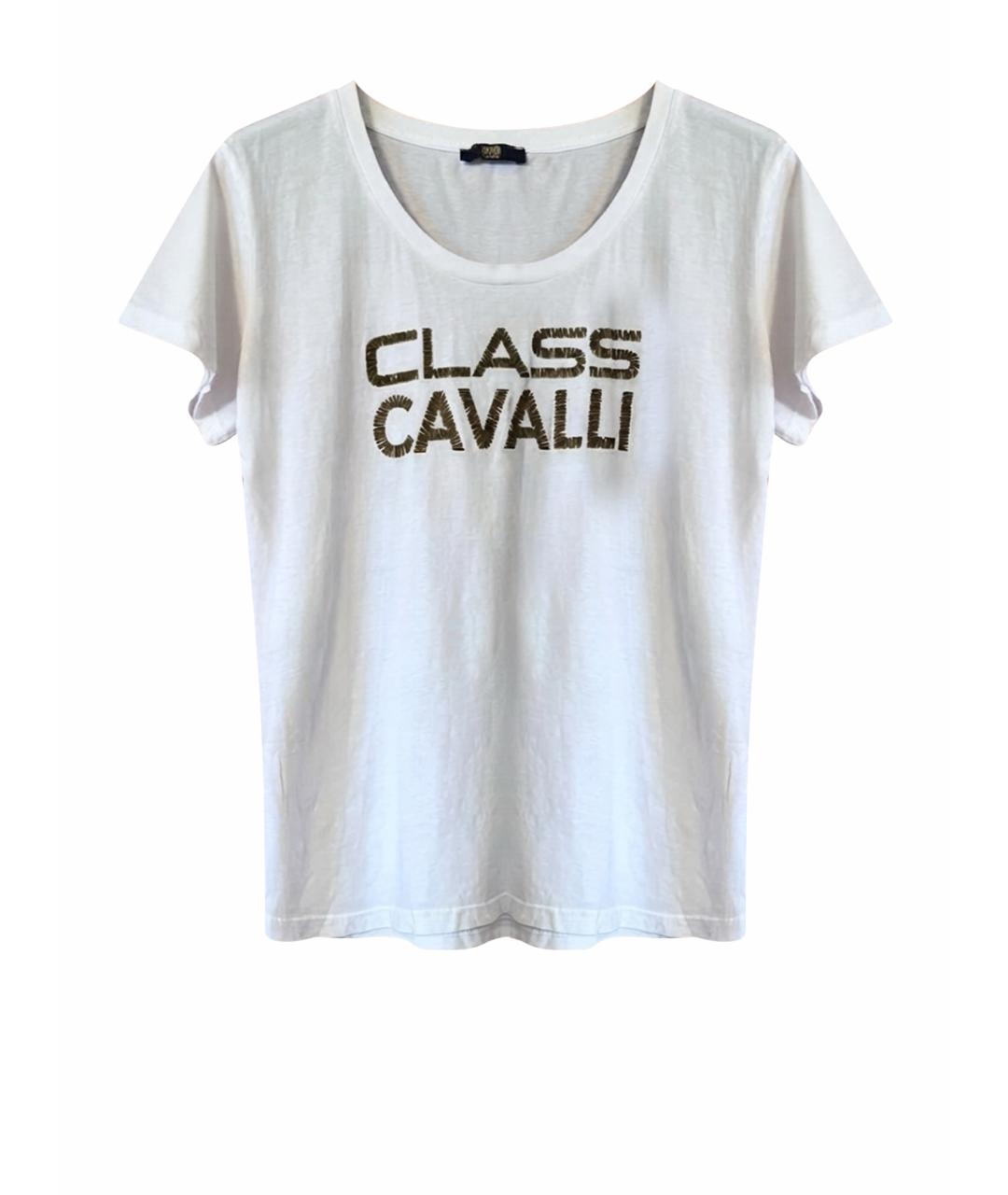 CAVALLI CLASS Белая хлопковая футболка, фото 1