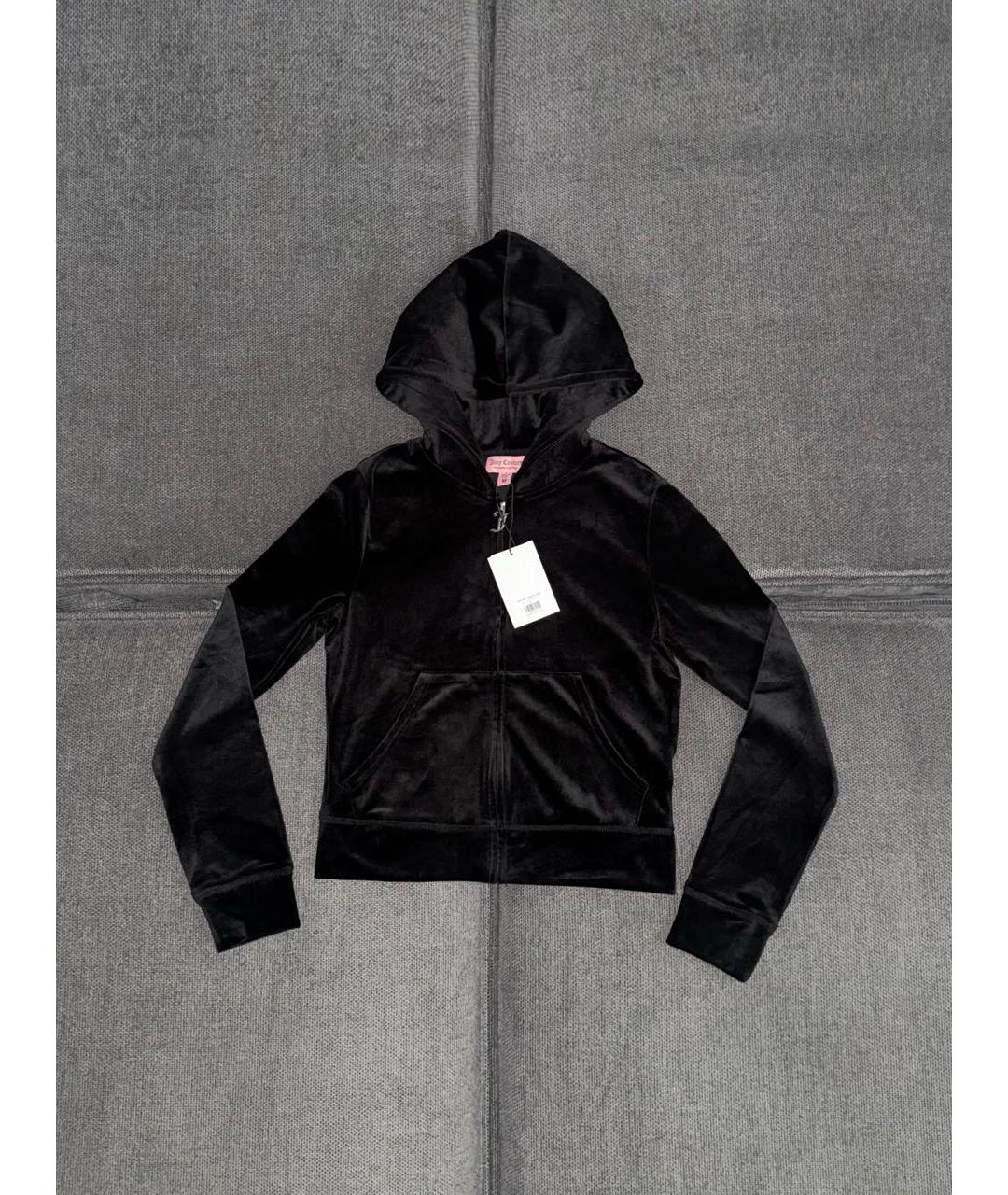 JUICY COUTURE Черный велюровый костюм с брюками, фото 4