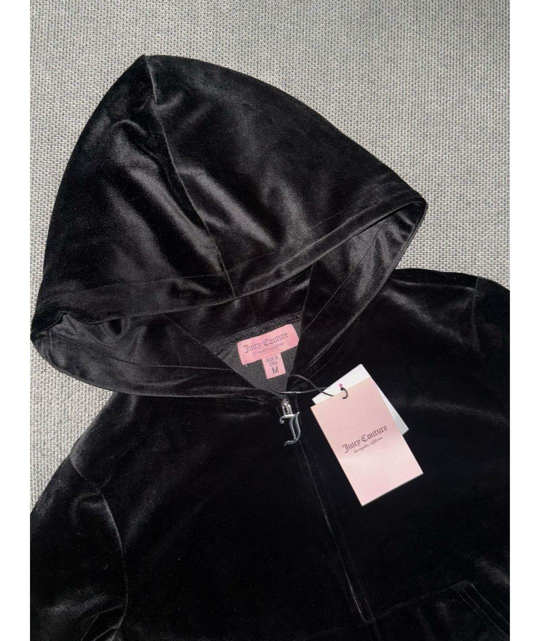 JUICY COUTURE Черный велюровый костюм с брюками, фото 6