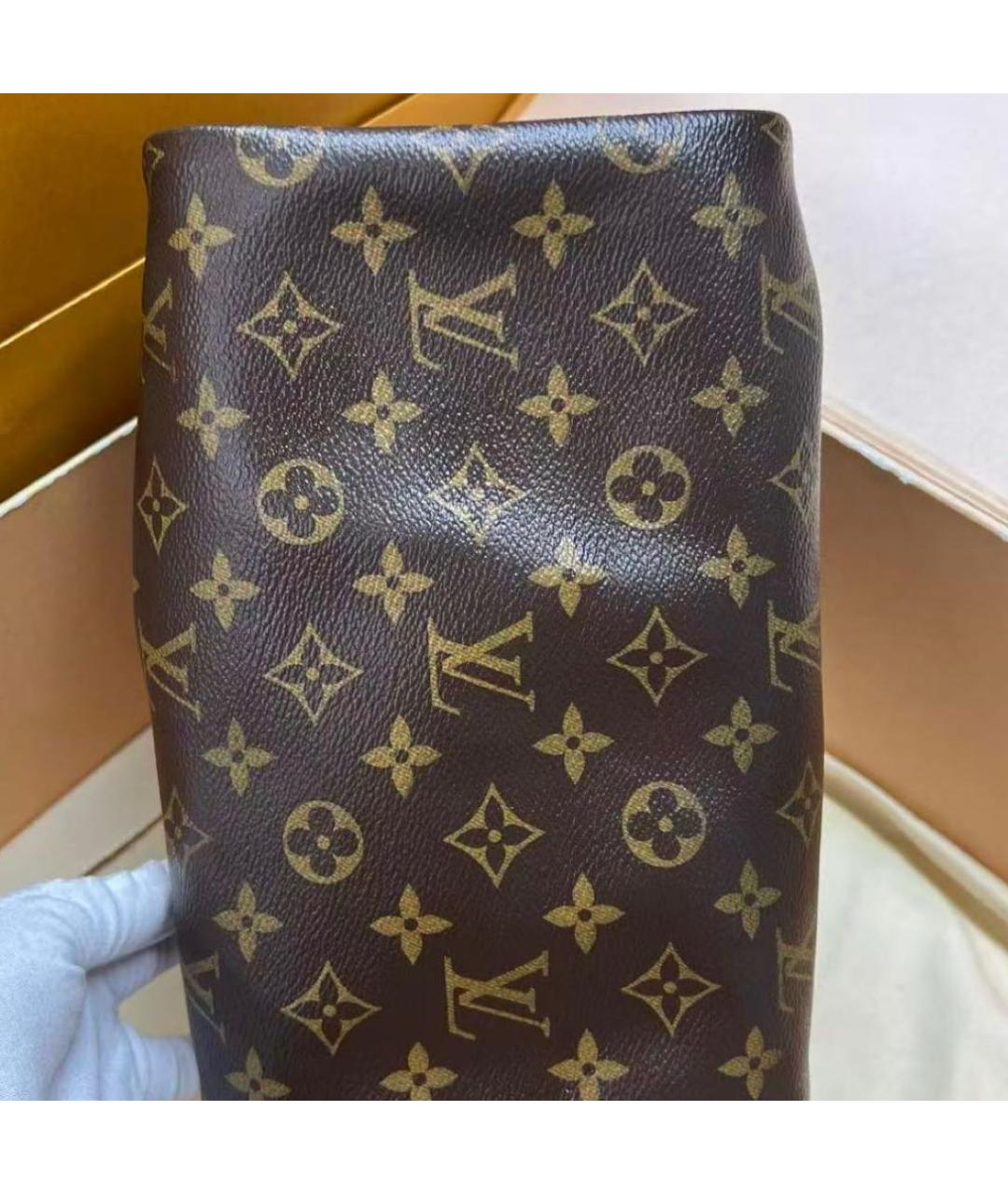 LOUIS VUITTON Коричневая канва сумка с короткими ручками, фото 6