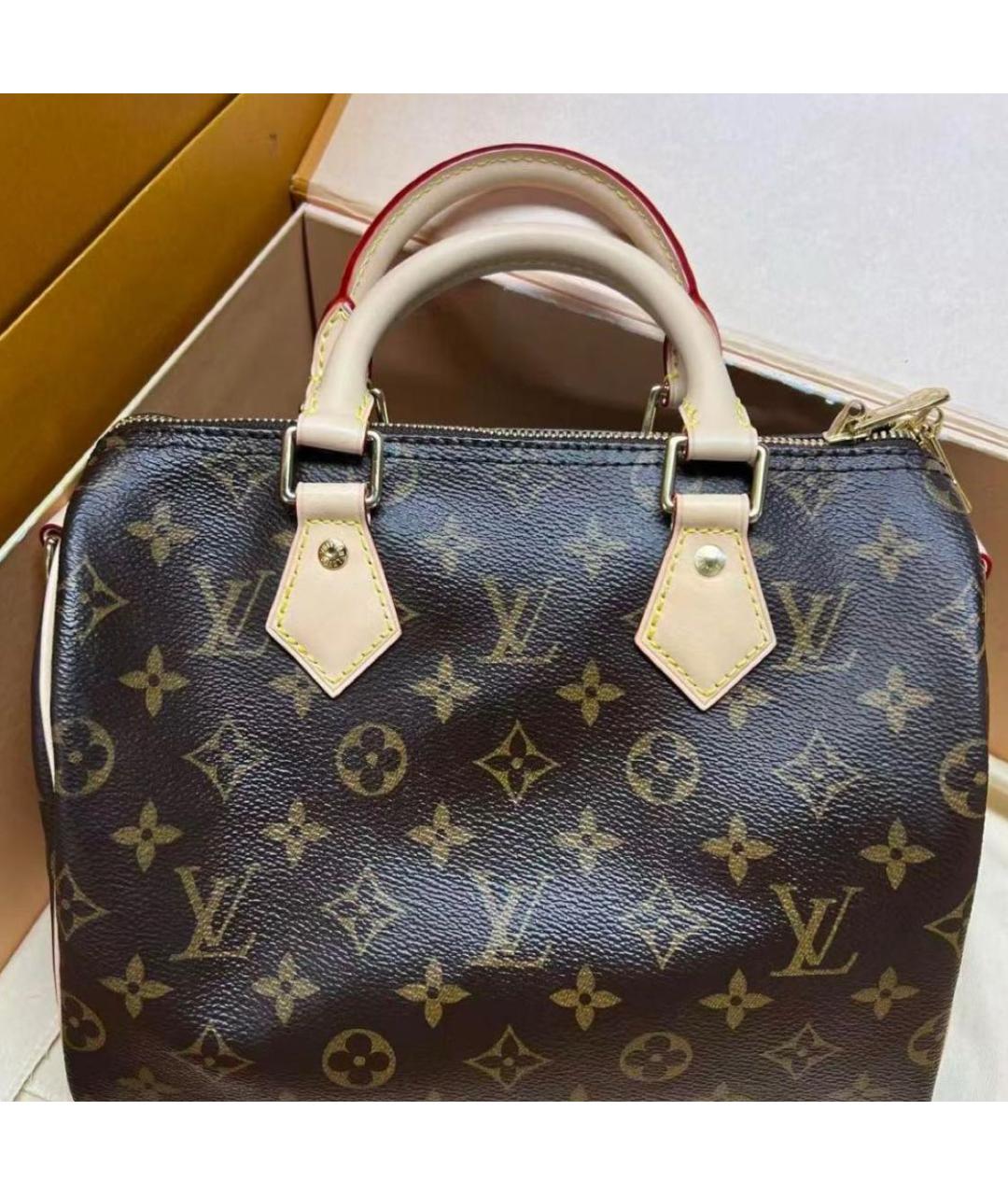 LOUIS VUITTON Коричневая канва сумка с короткими ручками, фото 2