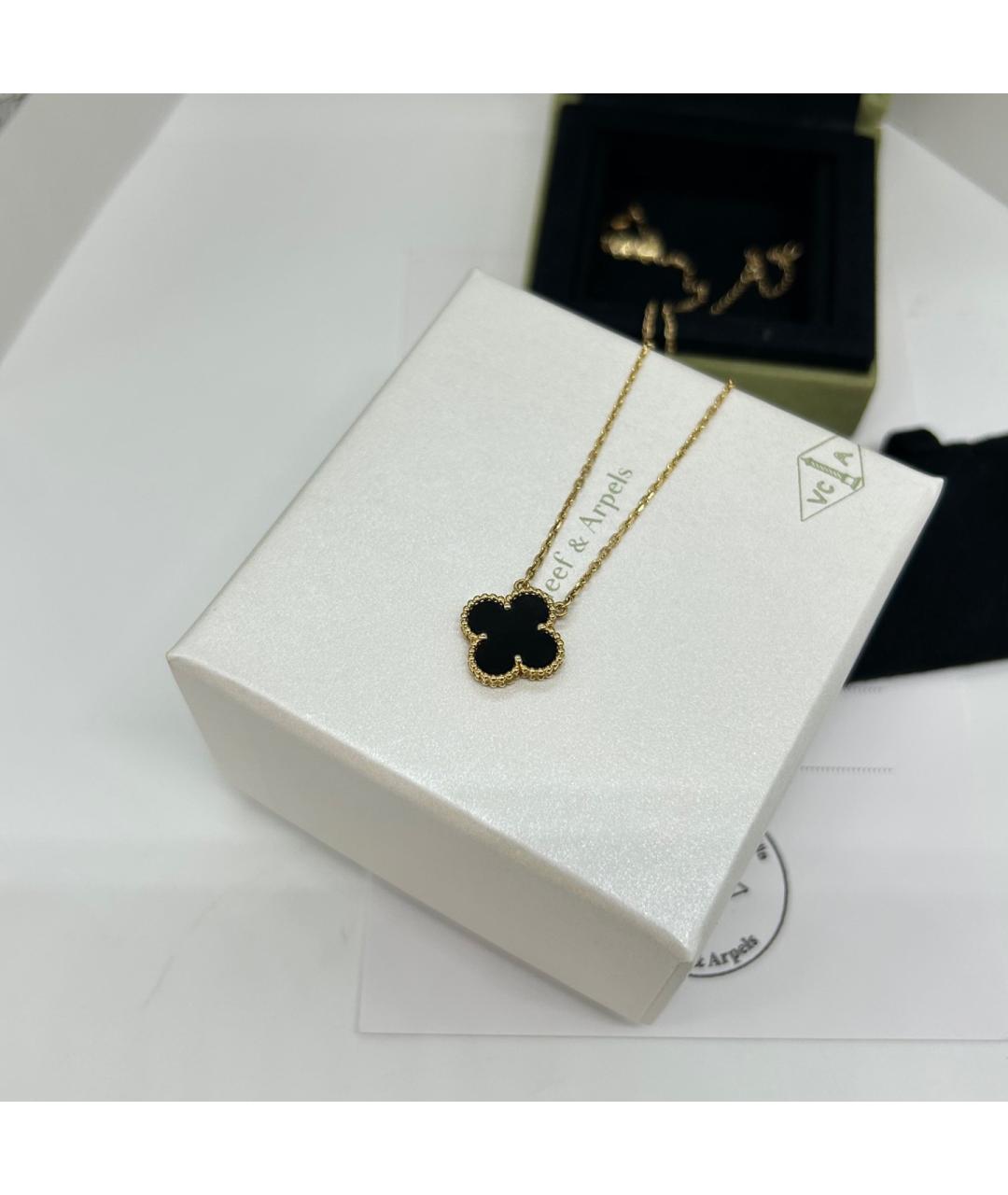 VAN CLEEF & ARPELS Черная подвеска из желтого золота, фото 6