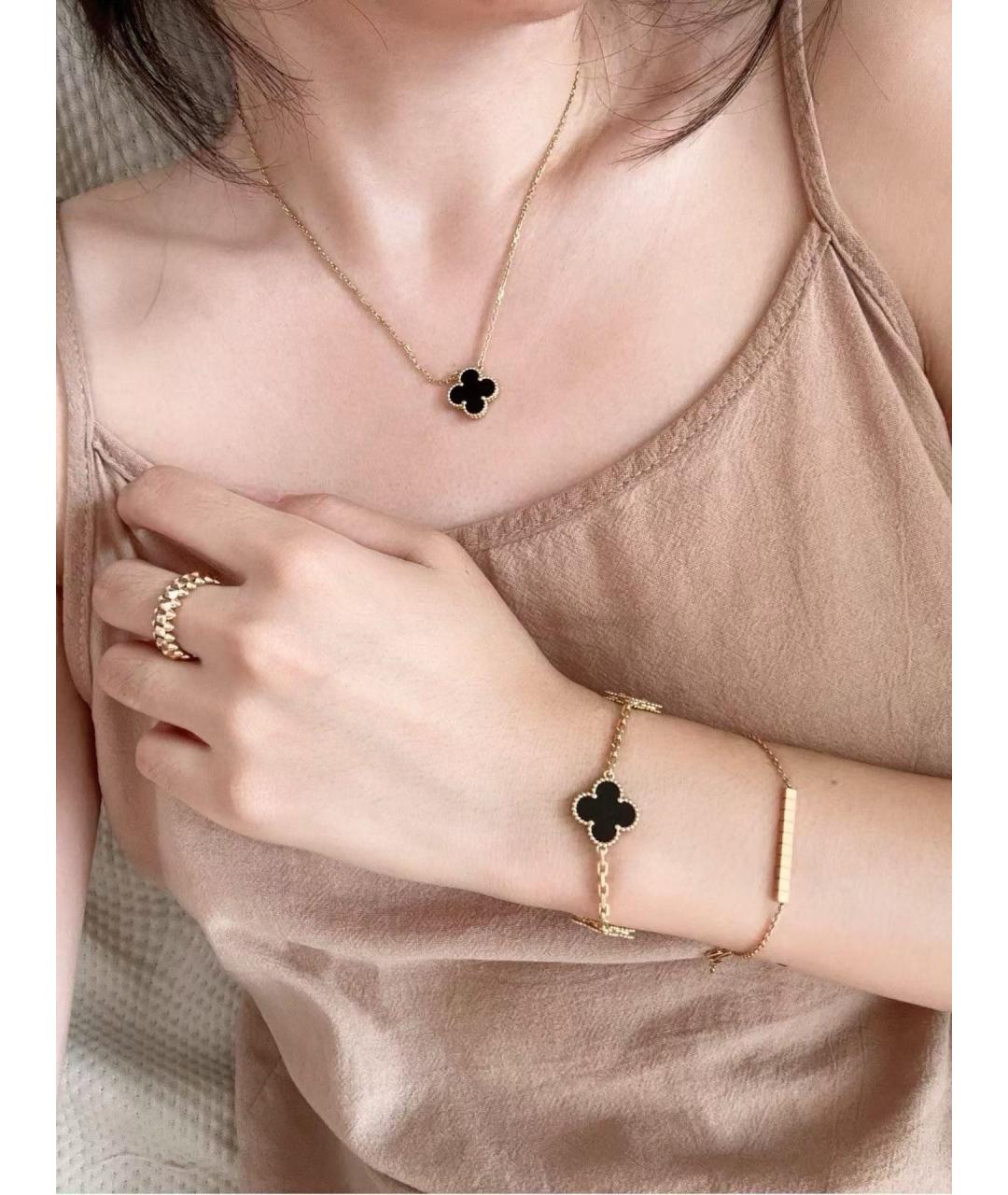 VAN CLEEF & ARPELS Черная подвеска из желтого золота, фото 4