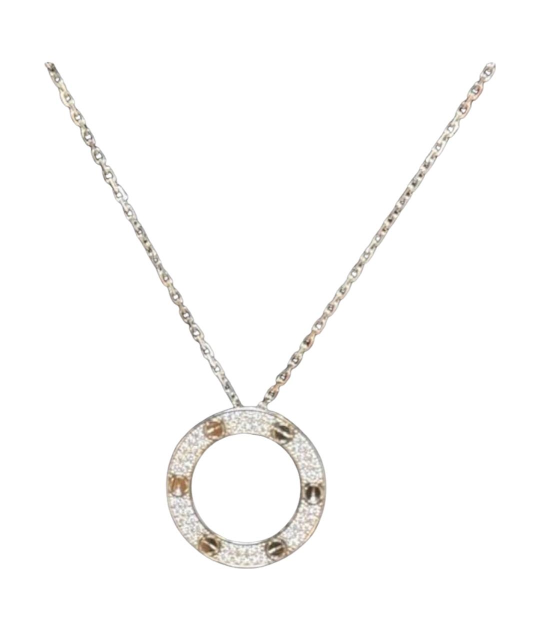 CARTIER Серебряное колье из белого золота, фото 1