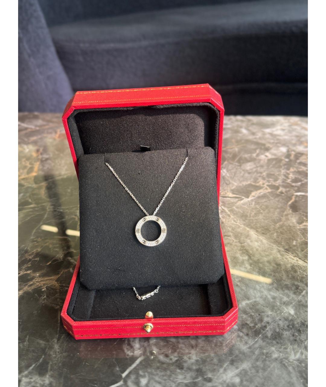 CARTIER Серебряное колье из белого золота, фото 2