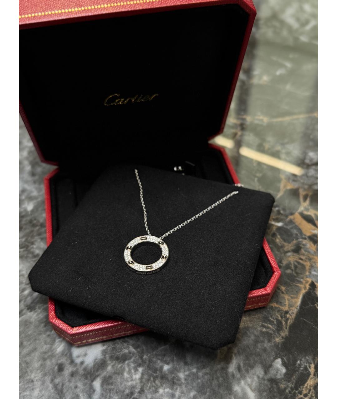 CARTIER Серебряное колье из белого золота, фото 3