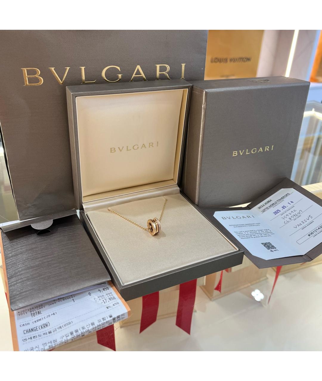 BVLGARI Золотое колье из розового золота, фото 3