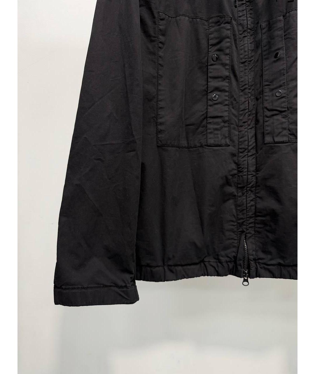 STONE ISLAND Черная хлопко-эластановая куртка, фото 3