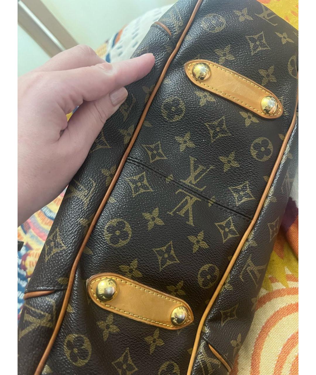LOUIS VUITTON Коричневая канва сумка тоут, фото 7
