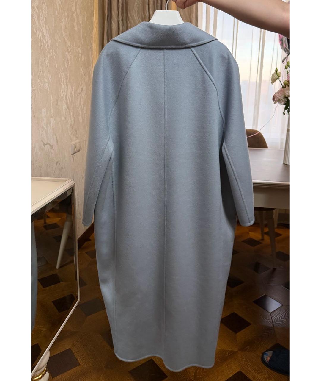 MAX MARA Голубое шерстяное пальто, фото 2