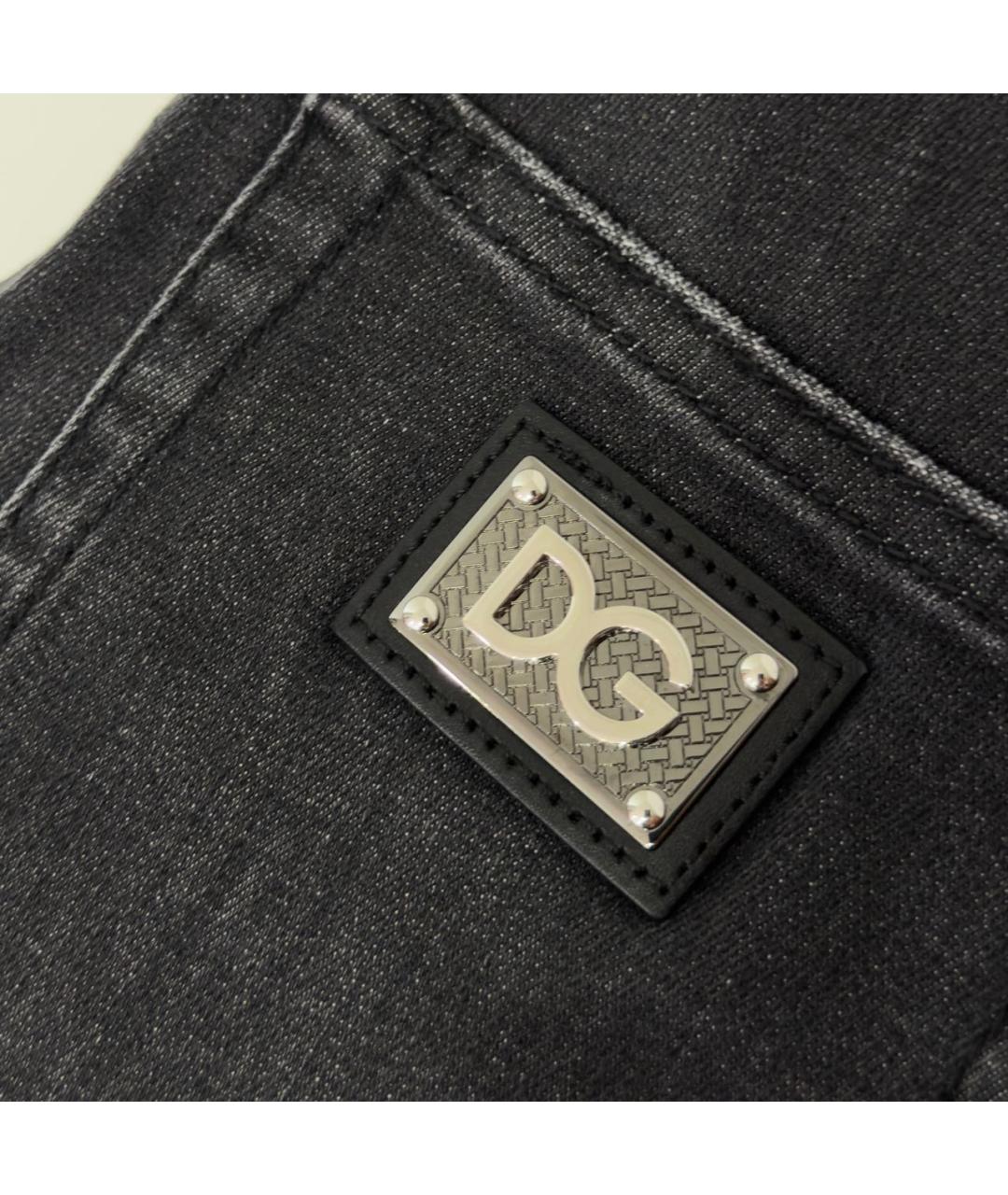 DOLCE&GABBANA Антрацитовые хлопко-эластановые джинсы слим, фото 7