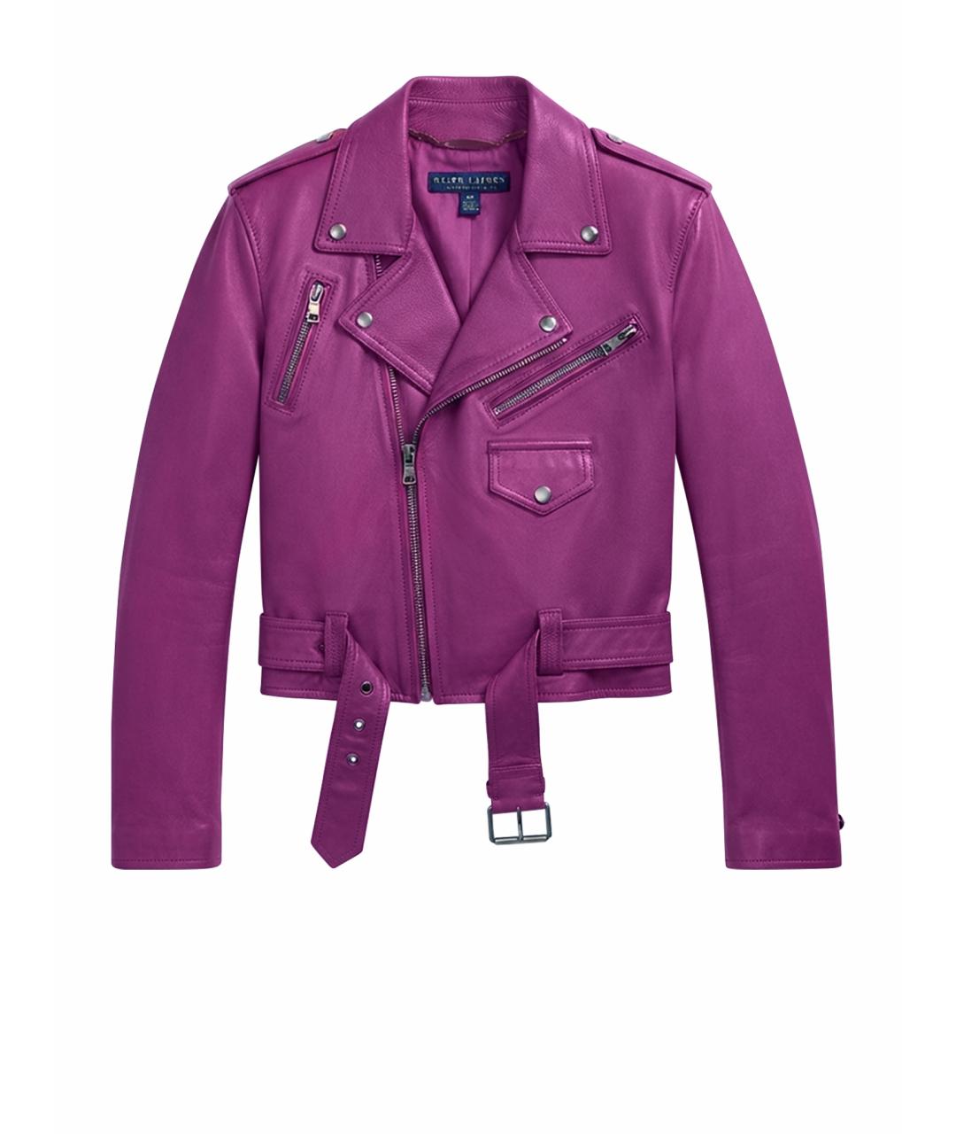 RALPH LAUREN COLLECTION Фуксия кожаная куртка, фото 1