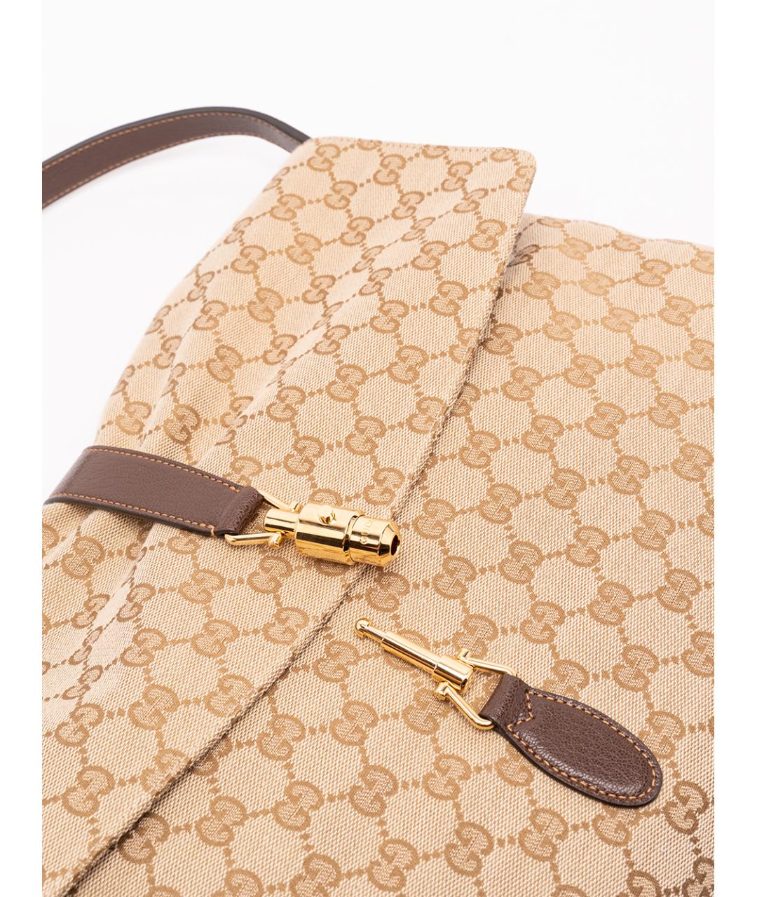 GUCCI Бежевая синтетическая сумка на плечо, фото 4