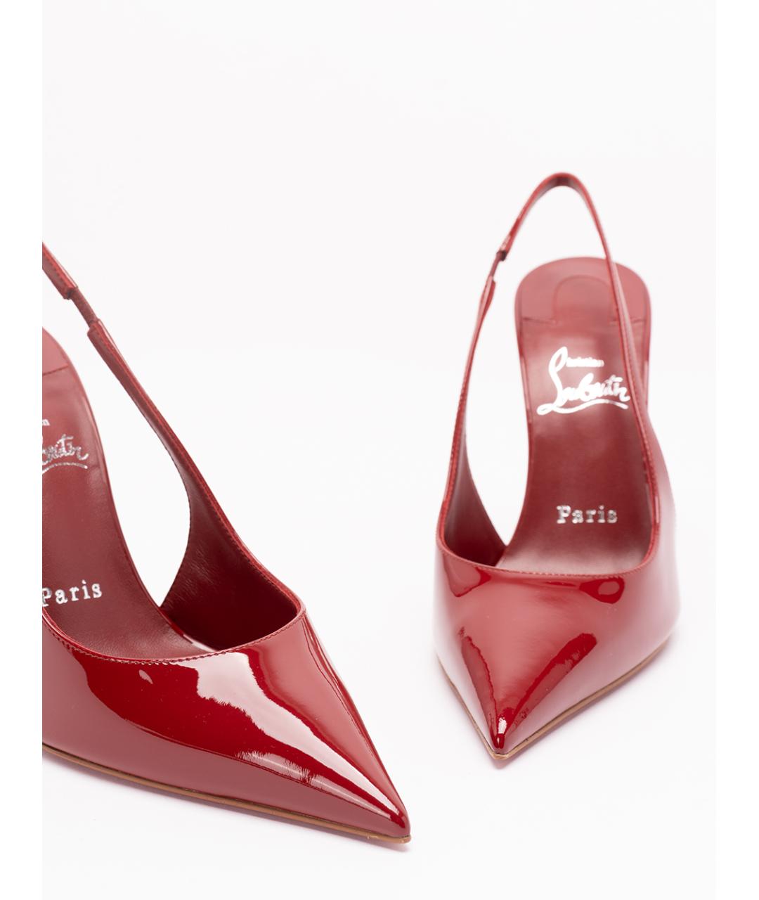 CHRISTIAN LOUBOUTIN Красные кожаные туфли, фото 5
