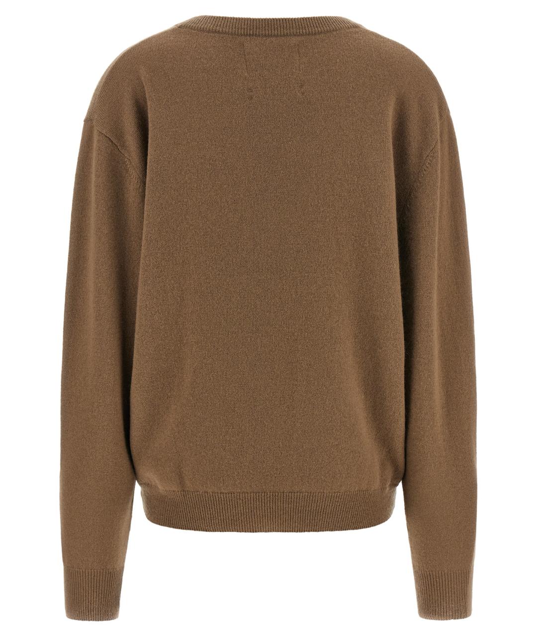 EXTREME CASHMERE Коричневый кашемировый джемпер / свитер, фото 2