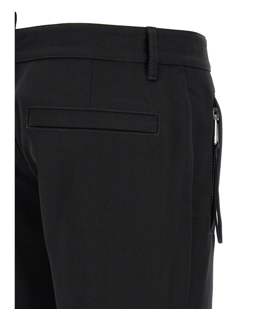DSQUARED2 Черные шерстяные брюки узкие, фото 4