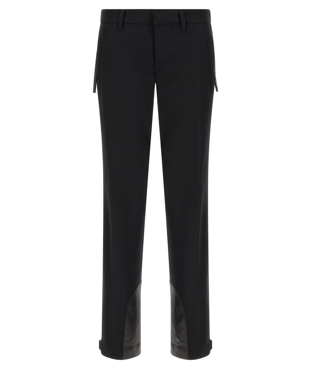 DSQUARED2 Черные шерстяные брюки узкие, фото 1