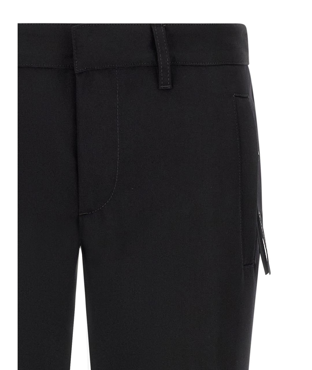 DSQUARED2 Черные шерстяные брюки узкие, фото 3