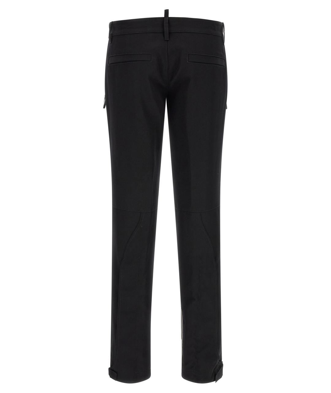 DSQUARED2 Черные шерстяные брюки узкие, фото 2