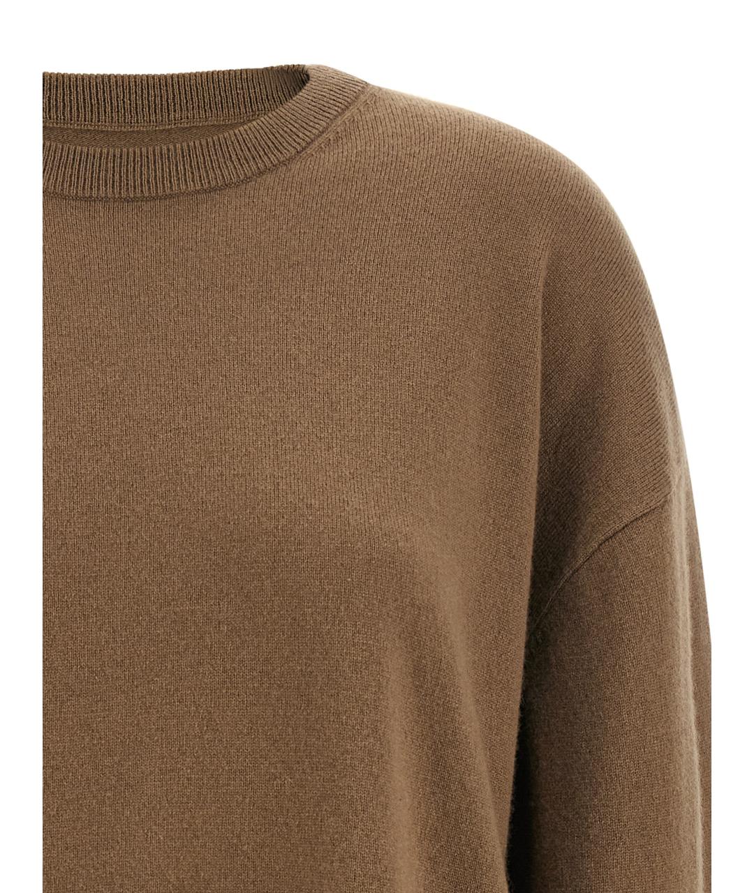EXTREME CASHMERE Коричневый кашемировый джемпер / свитер, фото 3