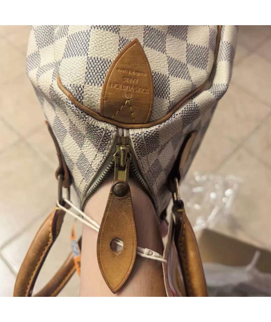 LOUIS VUITTON Бежевая канва сумка с короткими ручками, фото 5