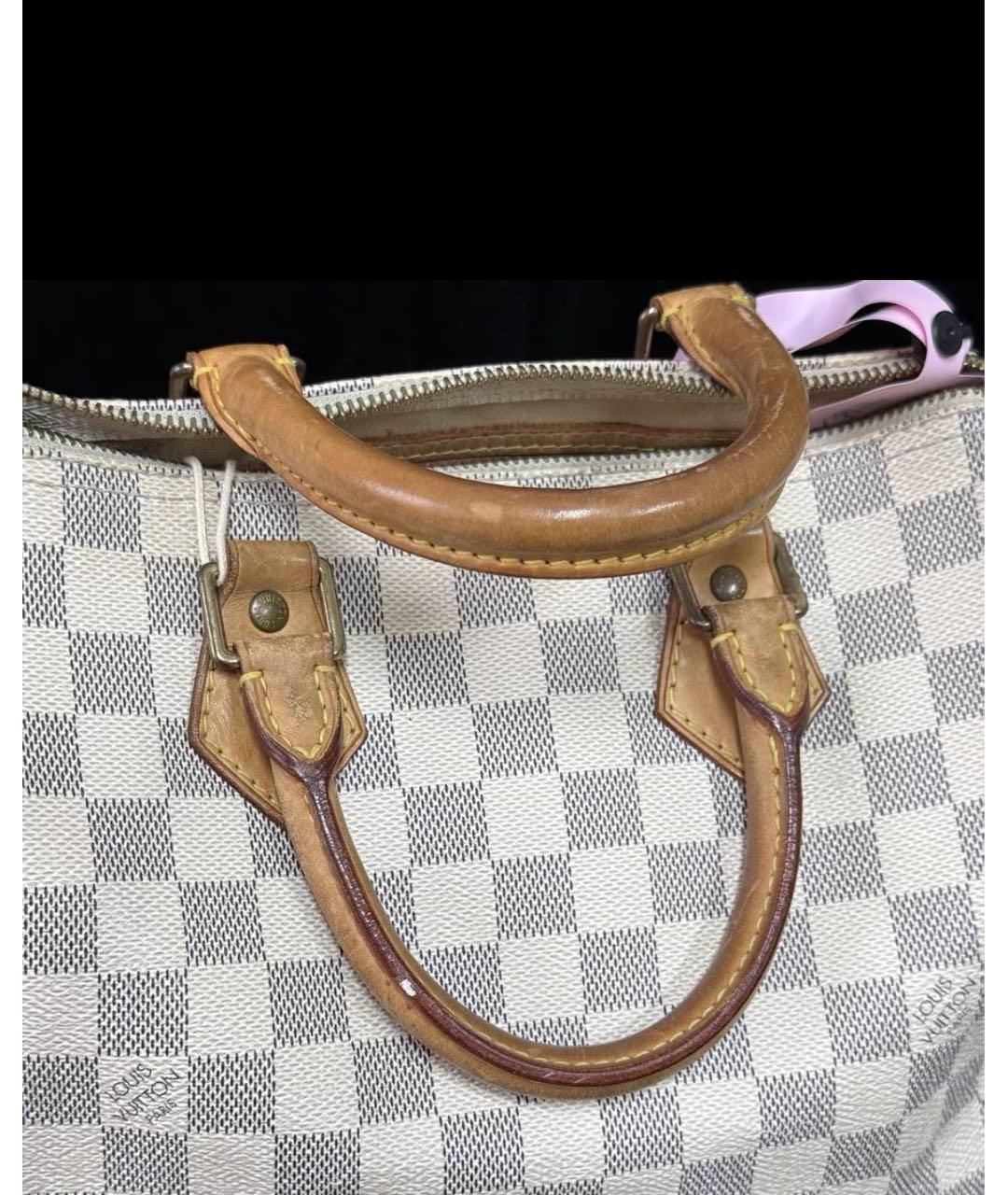 LOUIS VUITTON Бежевая канва сумка с короткими ручками, фото 3
