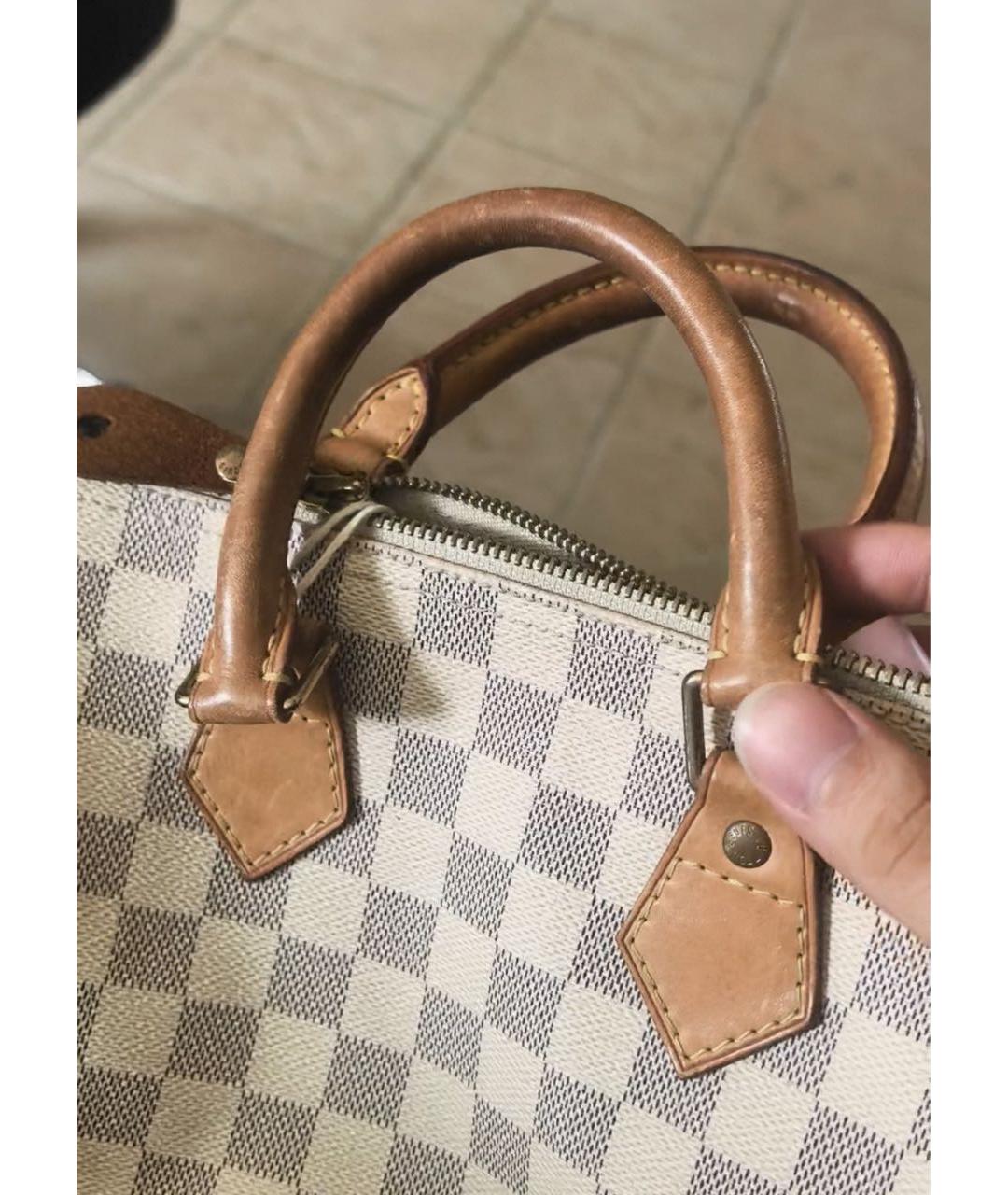 LOUIS VUITTON Бежевая канва сумка с короткими ручками, фото 8