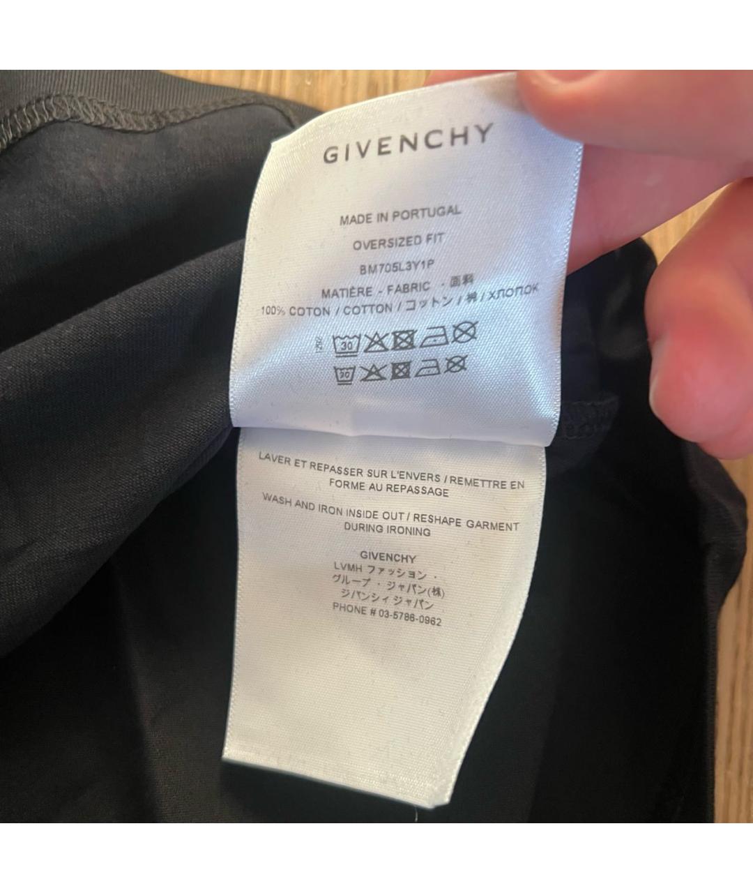 GIVENCHY Черная хлопковая футболка, фото 6