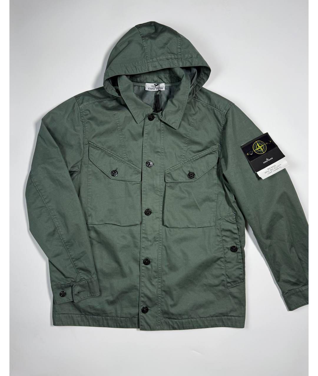 STONE ISLAND Зеленая полиамидовая куртка, фото 6