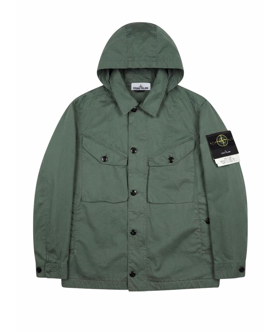 STONE ISLAND Зеленая полиамидовая куртка, фото 1