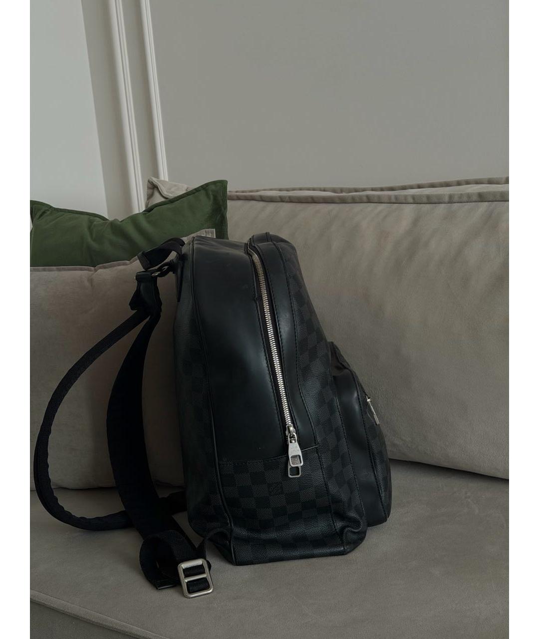 LOUIS VUITTON Черный канва рюкзак, фото 2