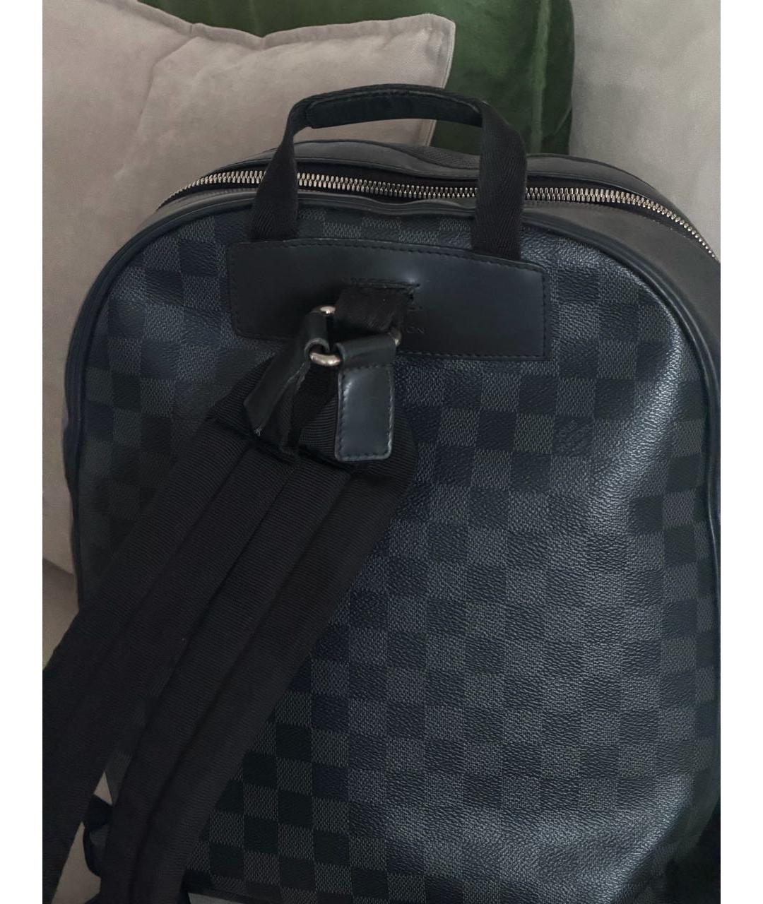 LOUIS VUITTON Черный канва рюкзак, фото 3