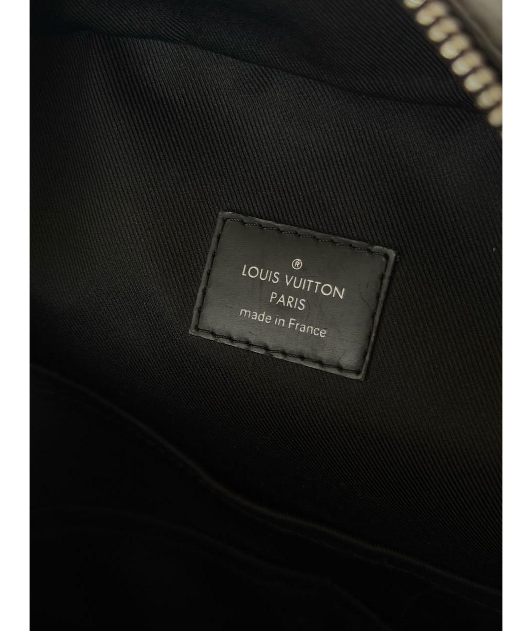 LOUIS VUITTON Черный канва рюкзак, фото 4