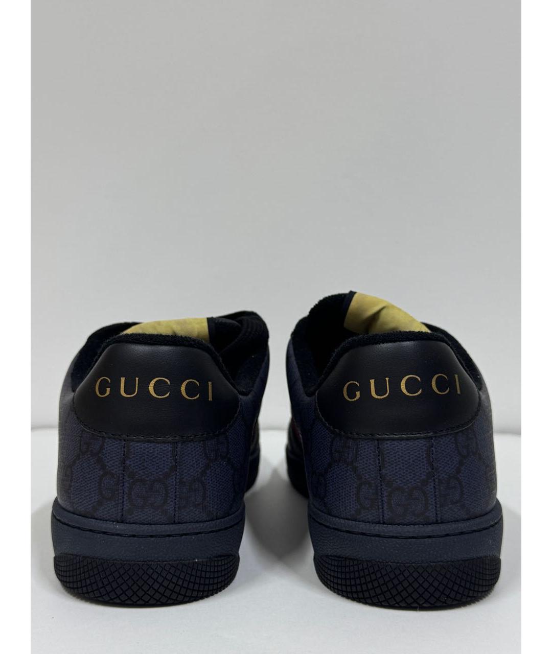 GUCCI Темно-синие низкие кроссовки / кеды, фото 5