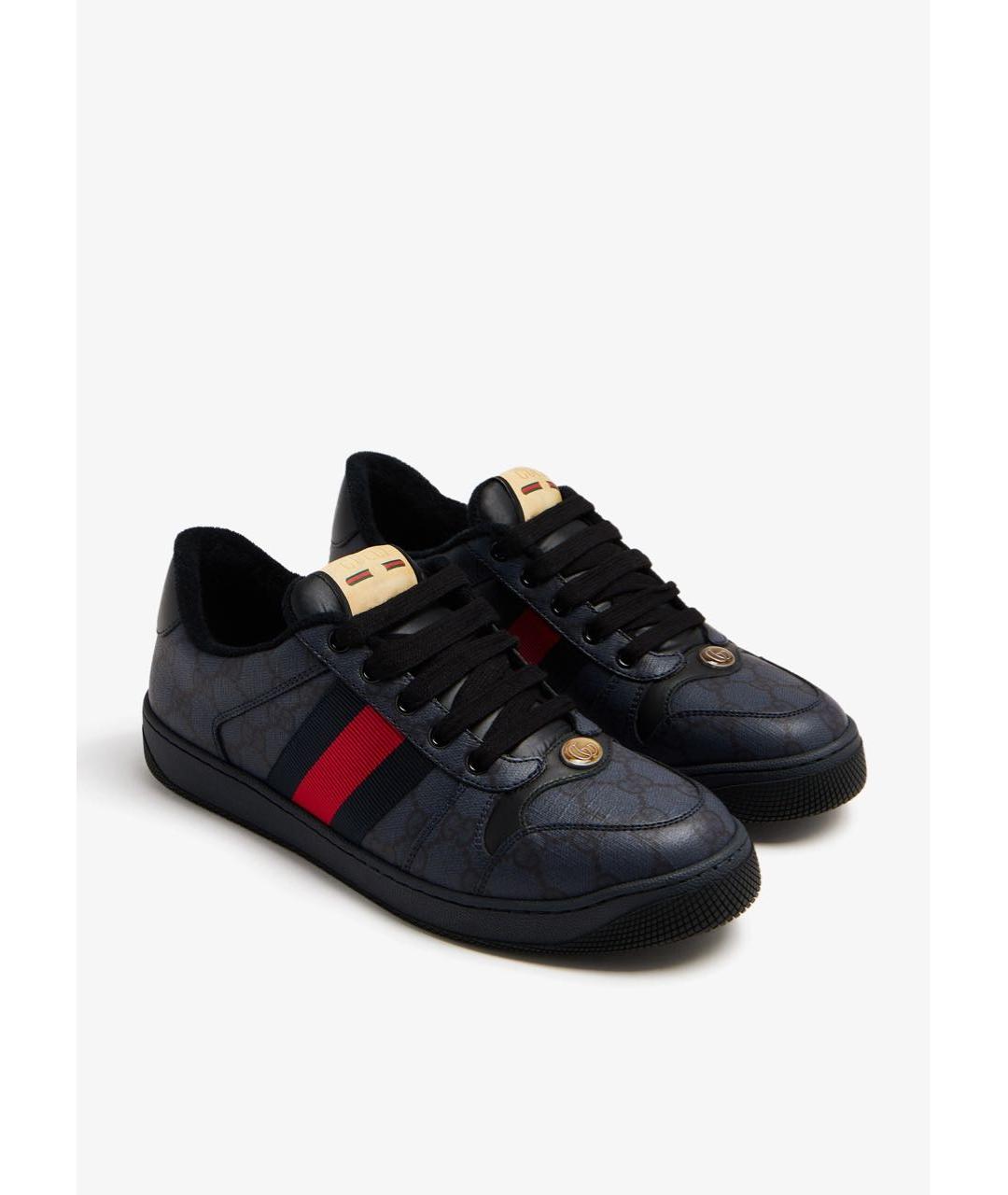 GUCCI Темно-синие низкие кроссовки / кеды, фото 2