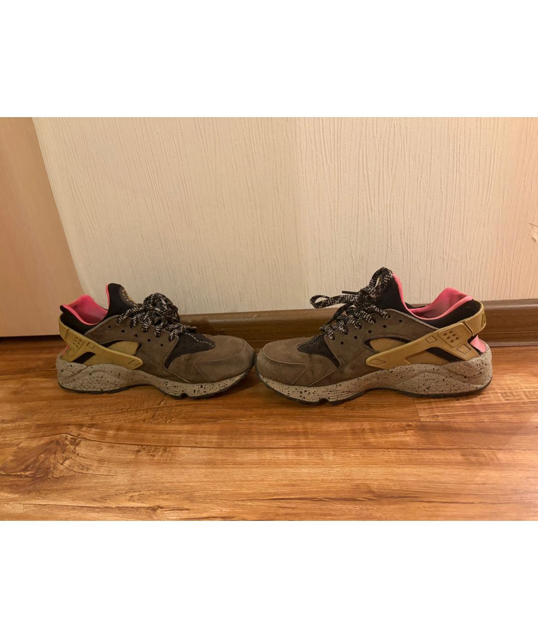 NIKE Зеленые замшевые низкие кроссовки / кеды, фото 2