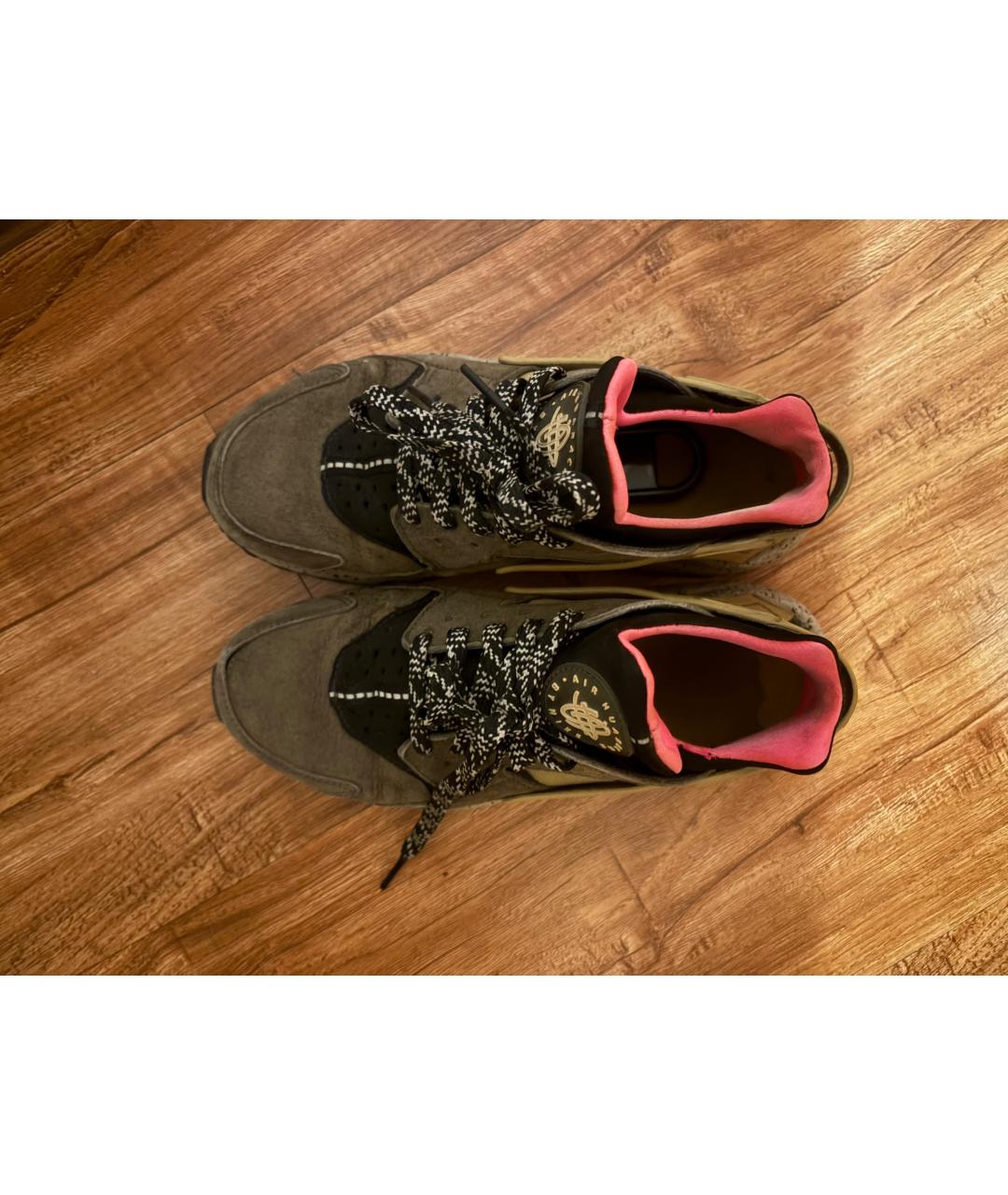 NIKE Зеленые замшевые низкие кроссовки / кеды, фото 5