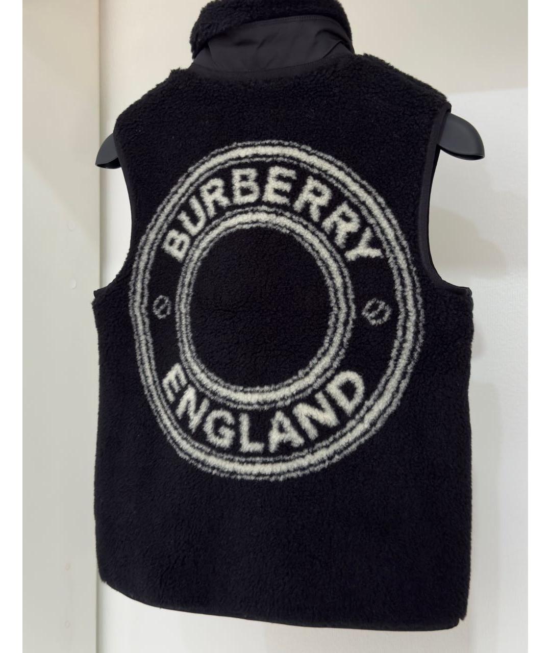 BURBERRY Черный шерстяной жилет, фото 4